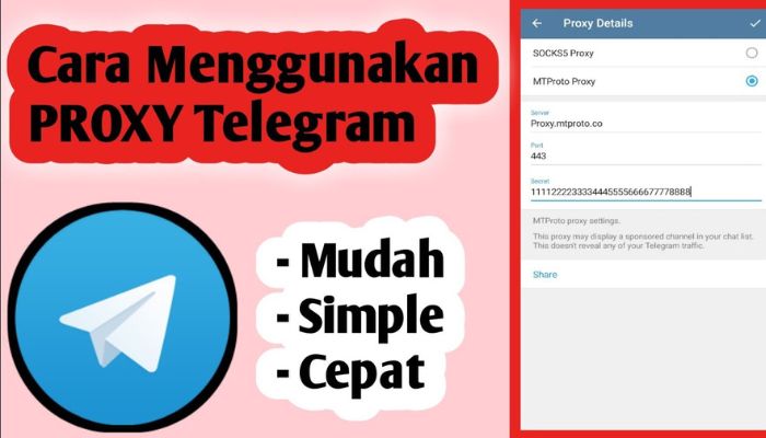 Langkah Mudah Aktifkan Proxy Telegram